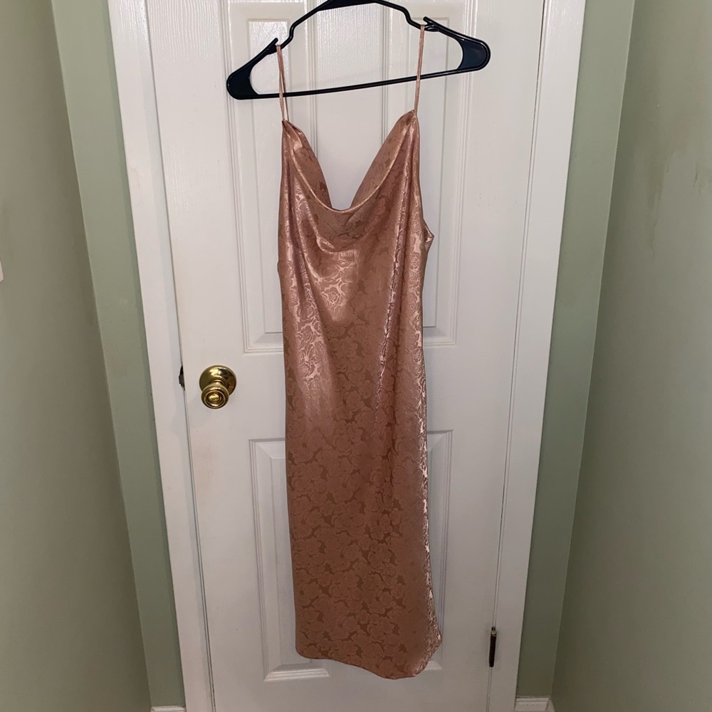 Midi cowl neck dress